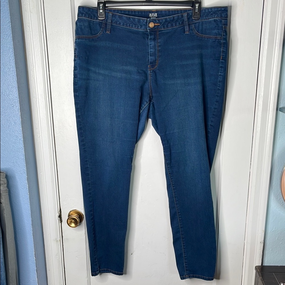 a.n.a 20W Blue Jegging Skinny Leg Jeans Classic Denim Stretch Plus Size Comfort